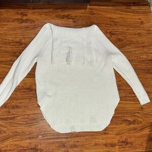 Women's Cream Cowl Neck Sweater